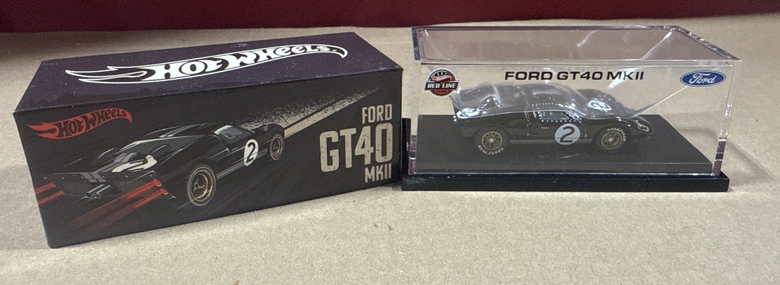 Hot Wheels Collectors RLC Ford GT40 MKII Black Red Line Club RARE 2025 NEW