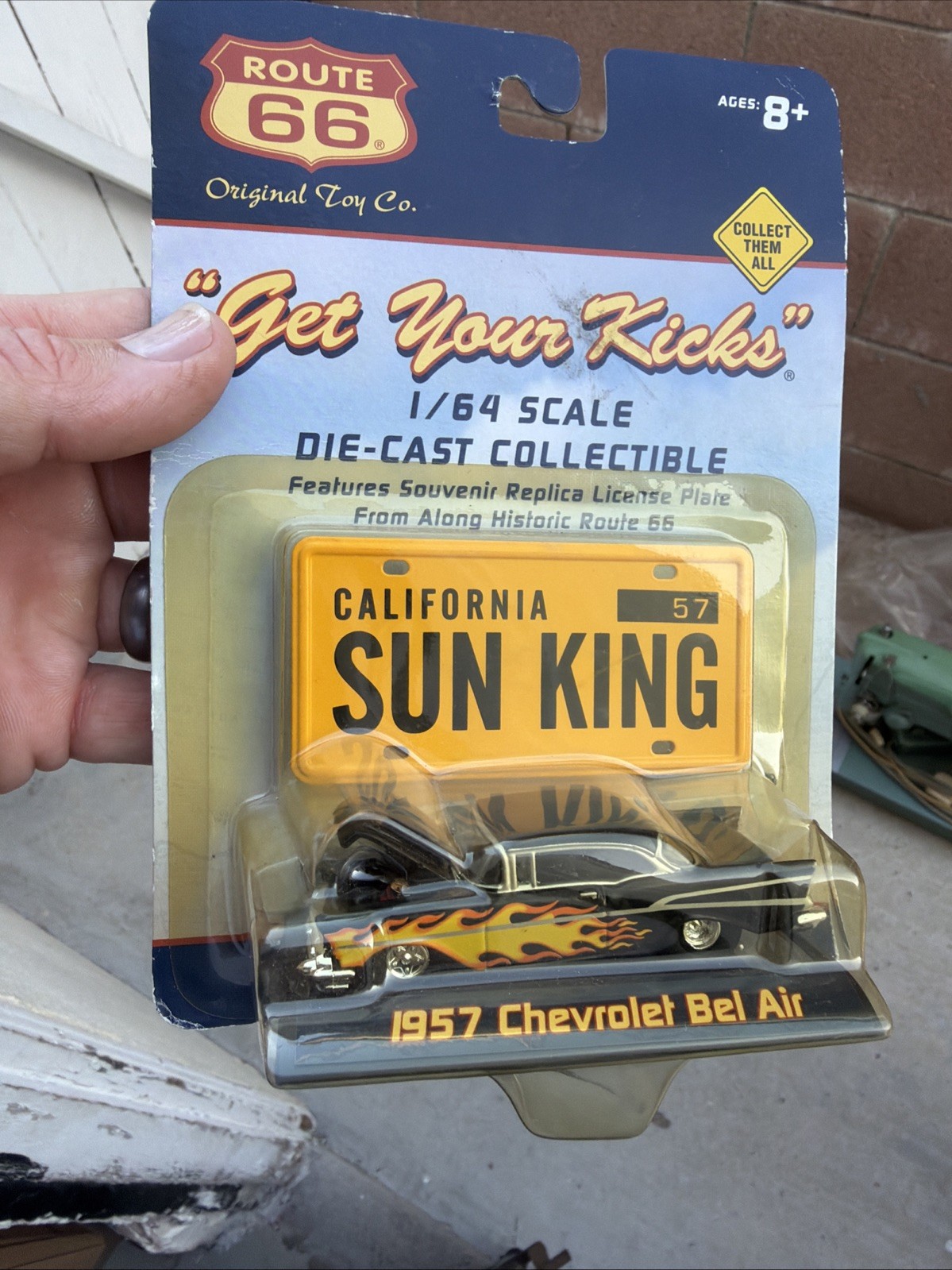 🔥1957 Chevrolet🔥Bel Air Sun🔥King Route🚨 66 1/64 Diecast Vintage