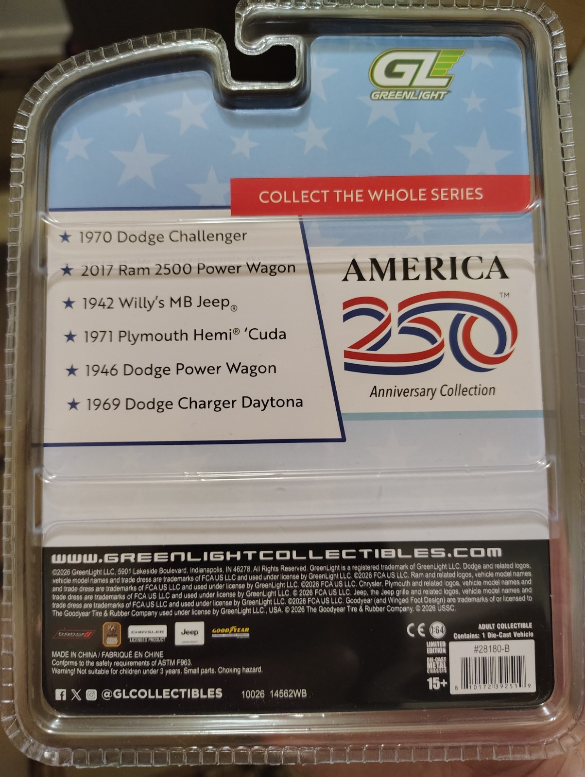 2026 1:64 Greenlight 2017 Ram 2500 Power Wagon Raw Chase! AMERICA 250th NEW!