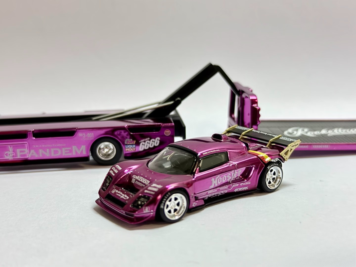 XCartoys Pop Race 1/64 Pandem Lotus Elise Set Beijing Exclusive Purple Chrome