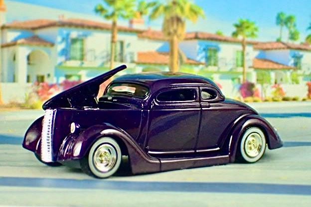 Slammed Old School 1936 Ford Flathead V8 Hot Rod Coupe 1/64 Scale Limited Edit S