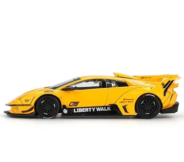 Mini GT 1:64 LB-Silhouette WORKS LAMBORGHI MURCIELAGO GT Evo Yellow Model1135-4J