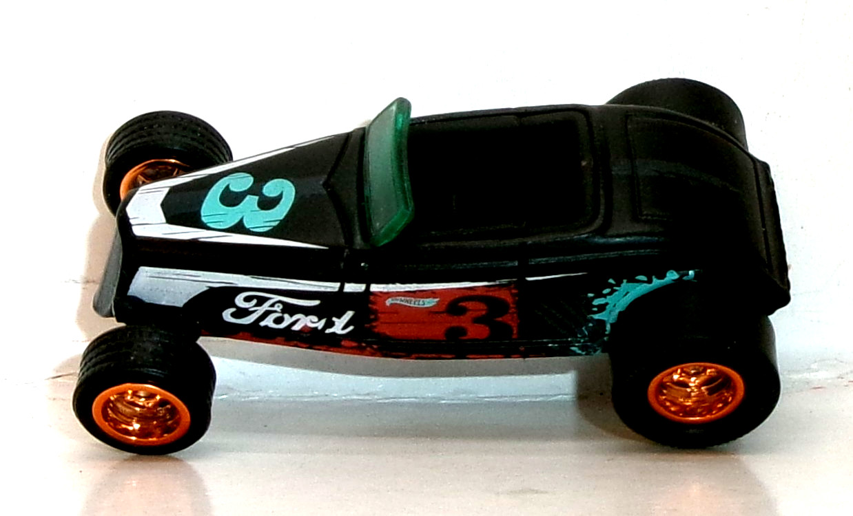 LOOSE 2025 HOT WHEELS 1:64 BLACK ’33 FORD LO BOY WHEEL SWAP REAL RIDERS