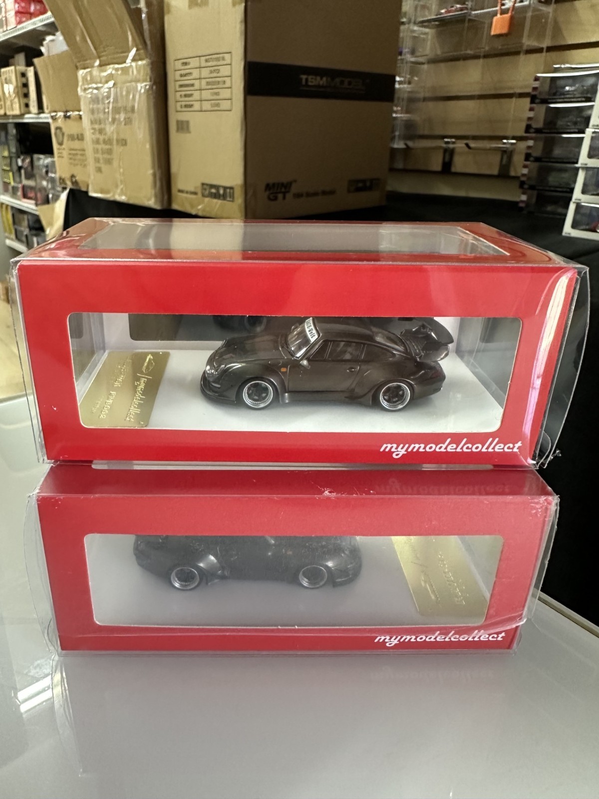 PORSCHE RWB 993 CHROME PEARL GRAY 1/64 DIECAST CAR MODEL BY MY MODEL COLLECT MC
