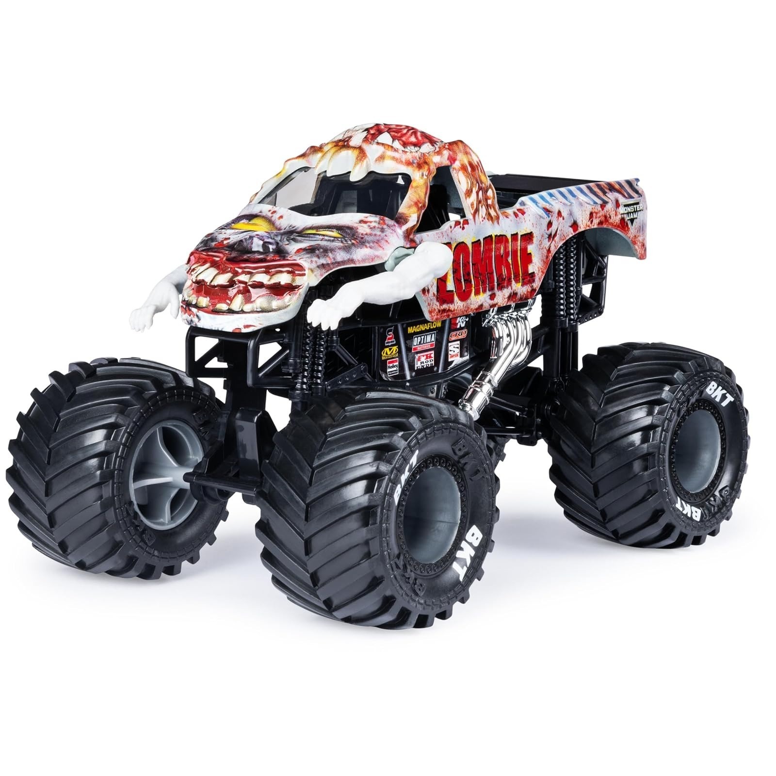 Monster Jam, Official Zombie Monster Truck, Collector Die-Cast Vehicle, 1:24 Sca