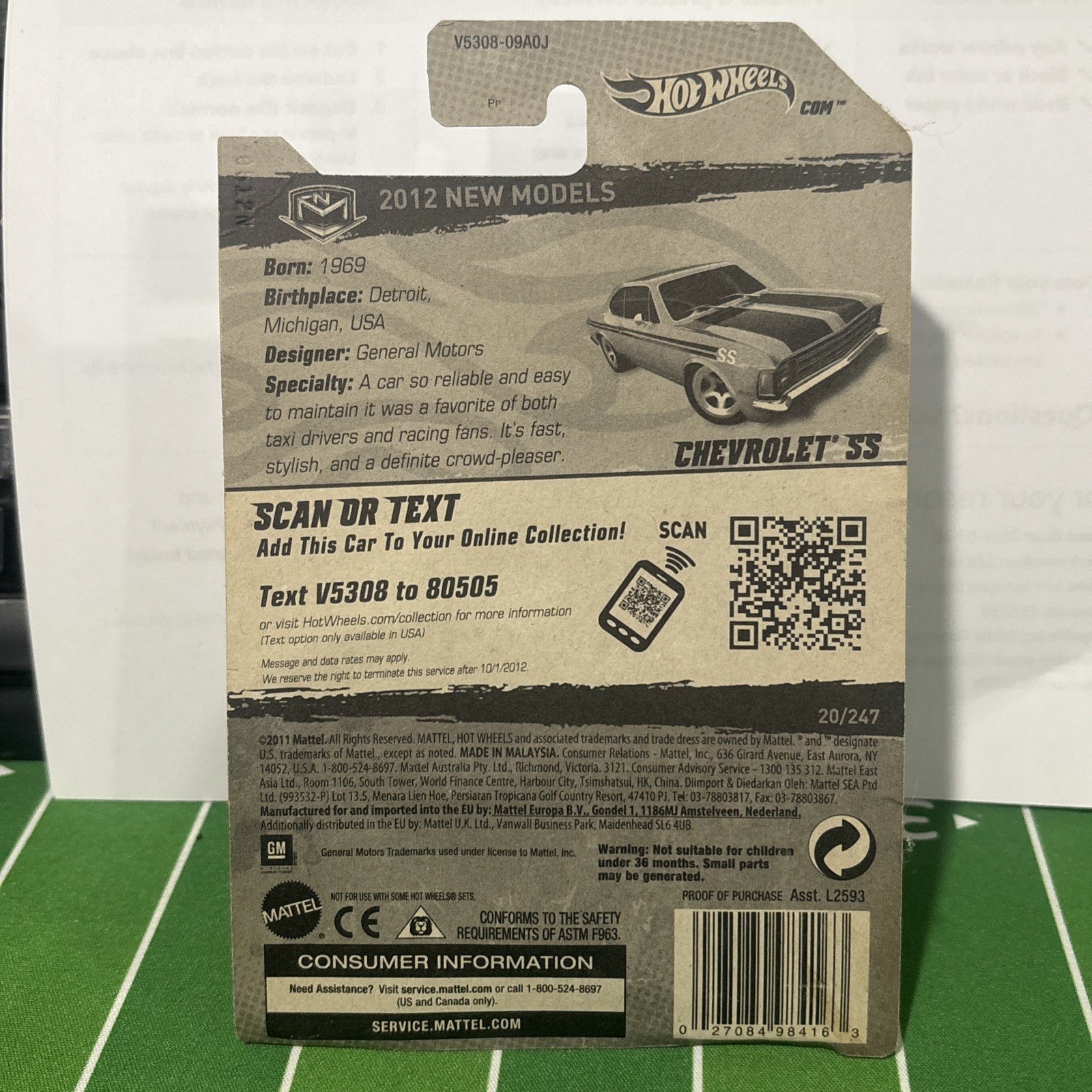 Hot Wheels 2012 New Models – Chevrolet SS (Green) #20