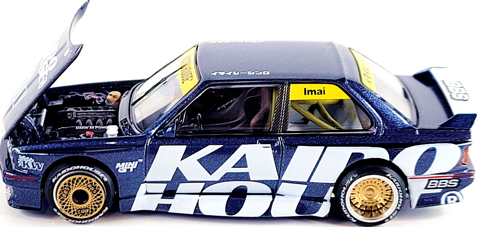 Kaido House x Mini GT BMW M3 Kaido Works V1 KHMG154 🟦⬜🟨 1/64