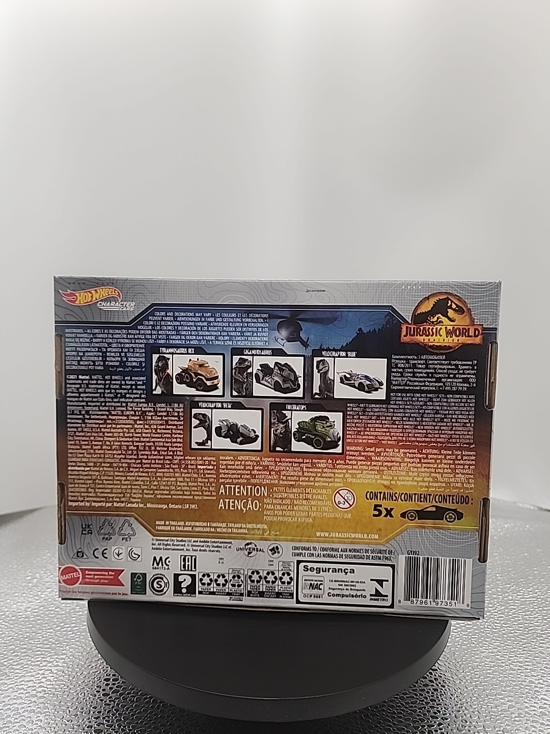 Hot Wheels Jurassic World Dominion 1:64 Car Set – GYJ92