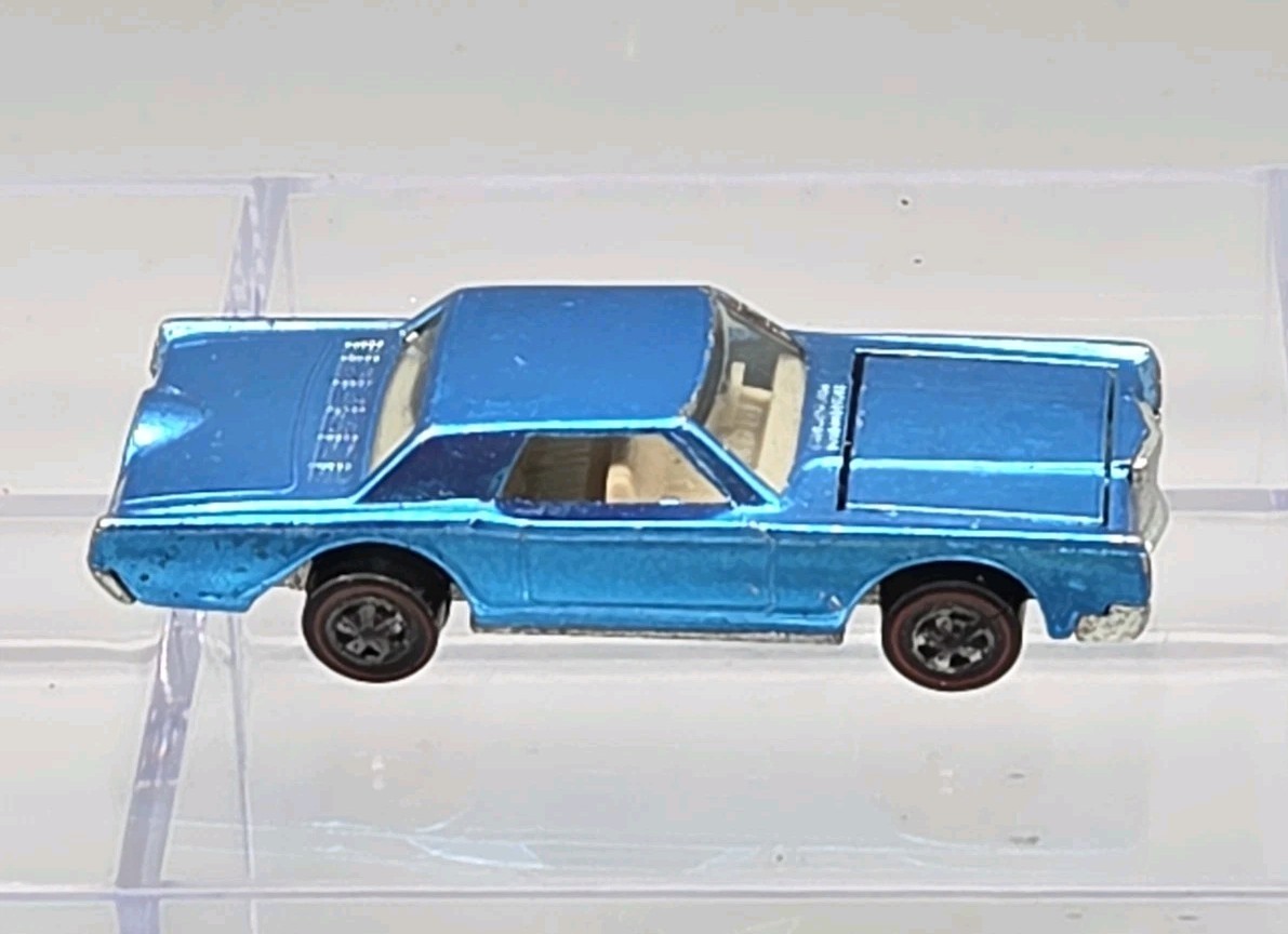 VTG Hot Wheels Redline 1968 Custom Continental Mark lll Blue USA
