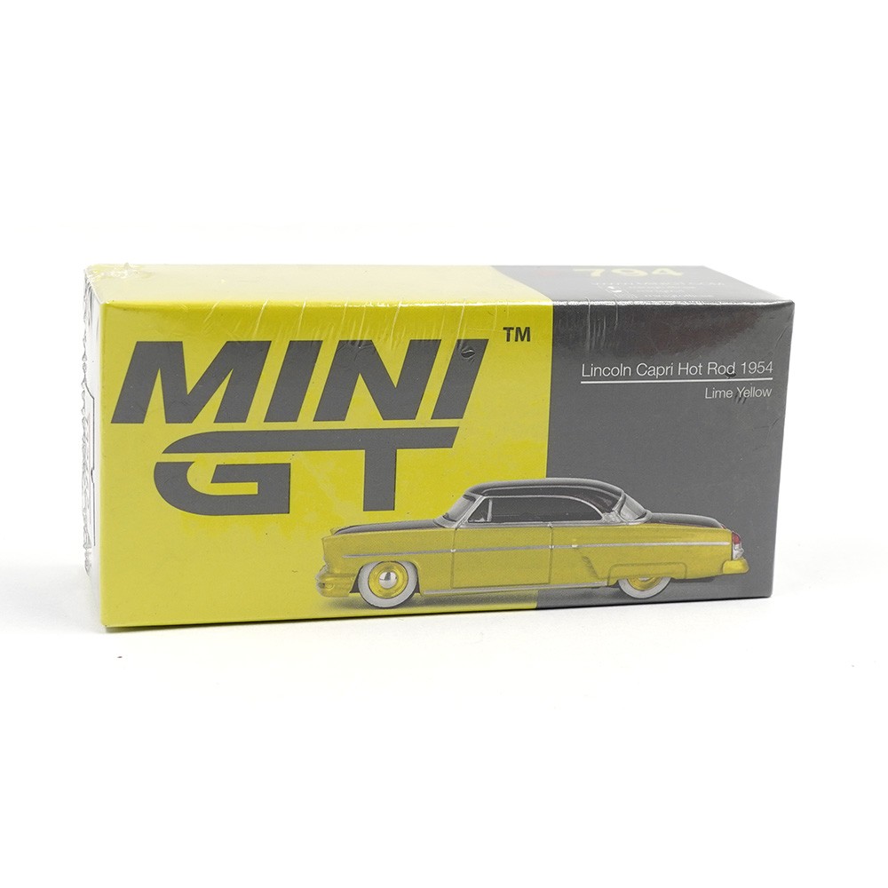 Mini GT 1/64 Lincoln Capri Hot Rod 1954 Lime Yellow LHD Diecast Scale#MGT00794-L