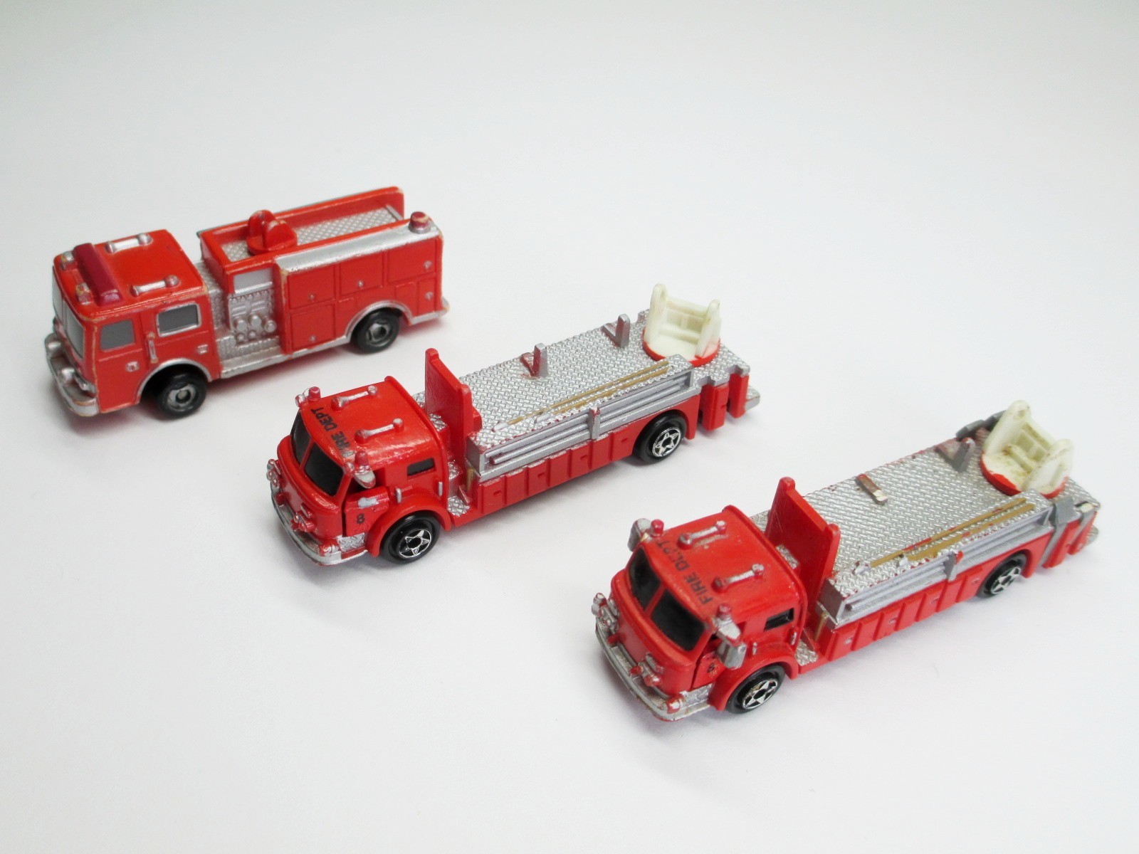 Micro Machines Fire Engine Trucks N Scale Pumper Red Emergency Vehicles Lot