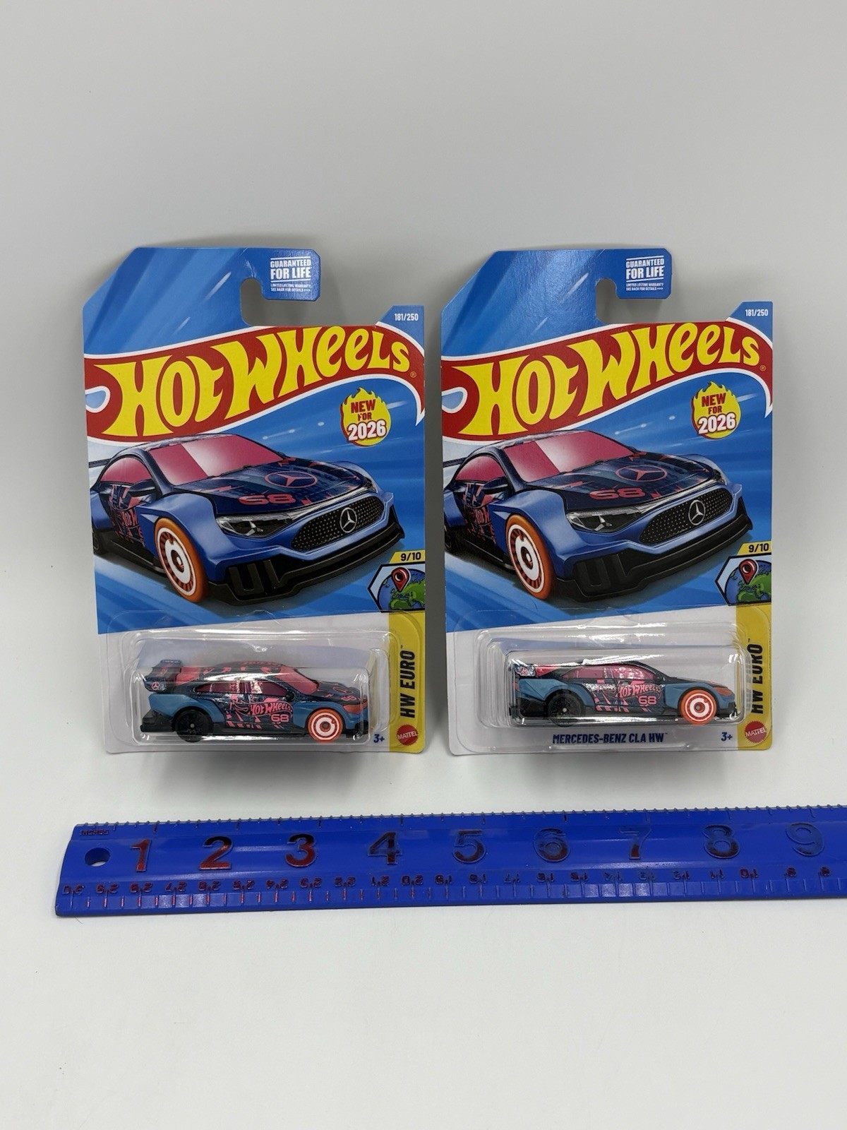 Lot of Two 2026 Hot Wheels HW Euro Series 9/10 Mercedes Benz CLA HW Lot of 2