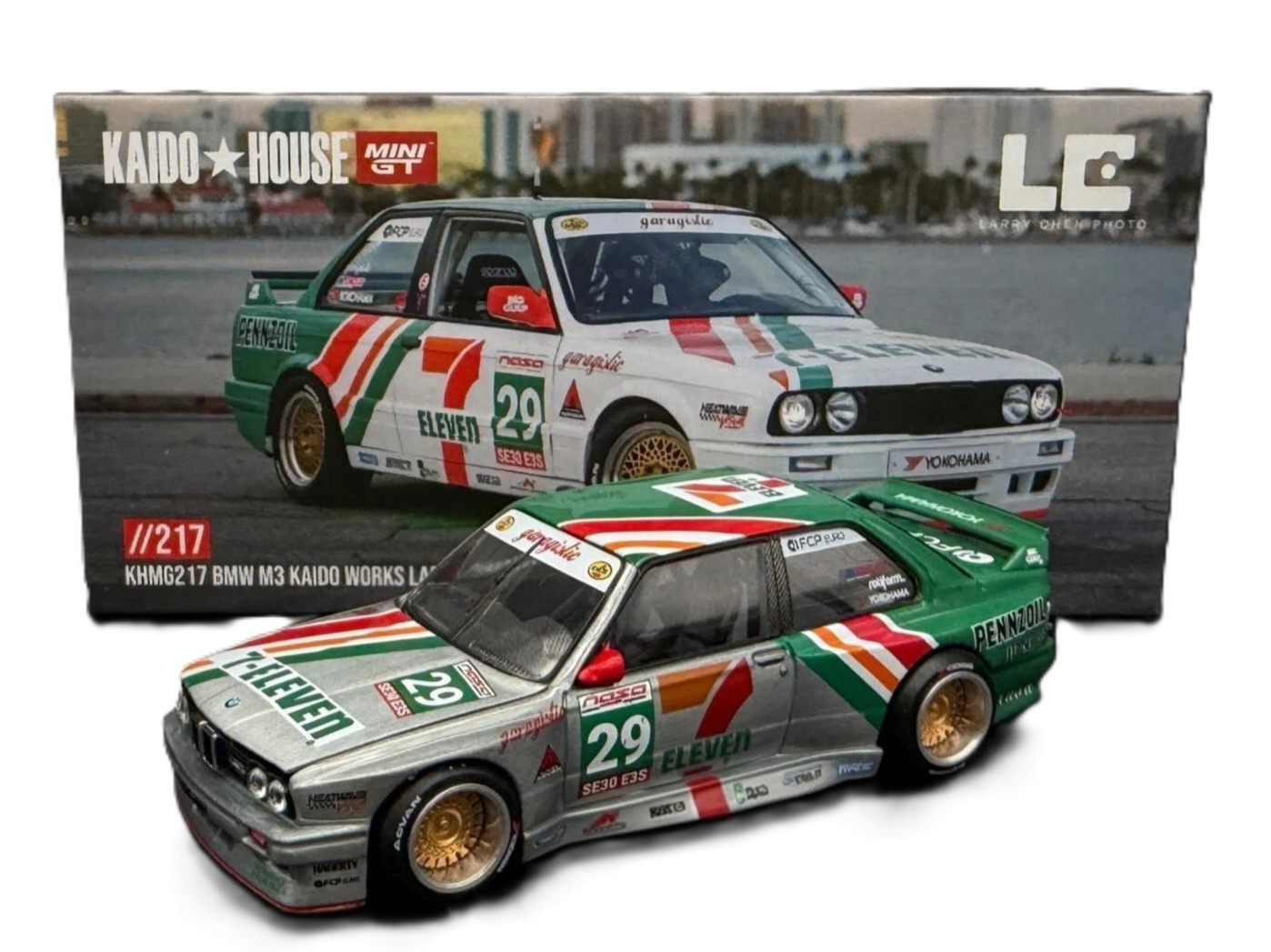 Chase! Kaido House x Mini GT 1:64 BMW M3 Kaido Works Larry Chen V1 7-Eleven #217