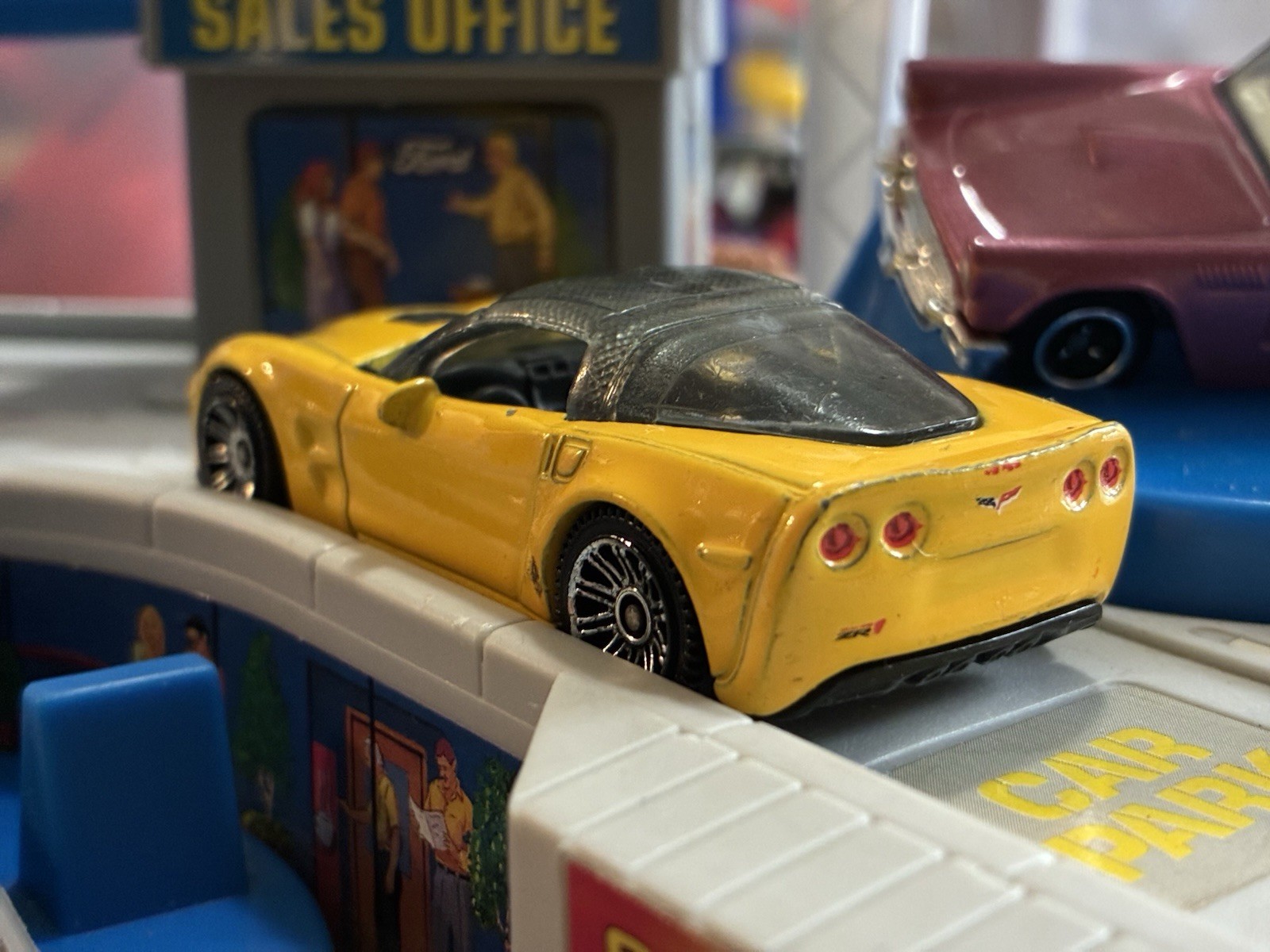 Lot of 2 2008 Chevrolet Corvette ZR1’s Loose Blue and Yellow Matchbox 1/64