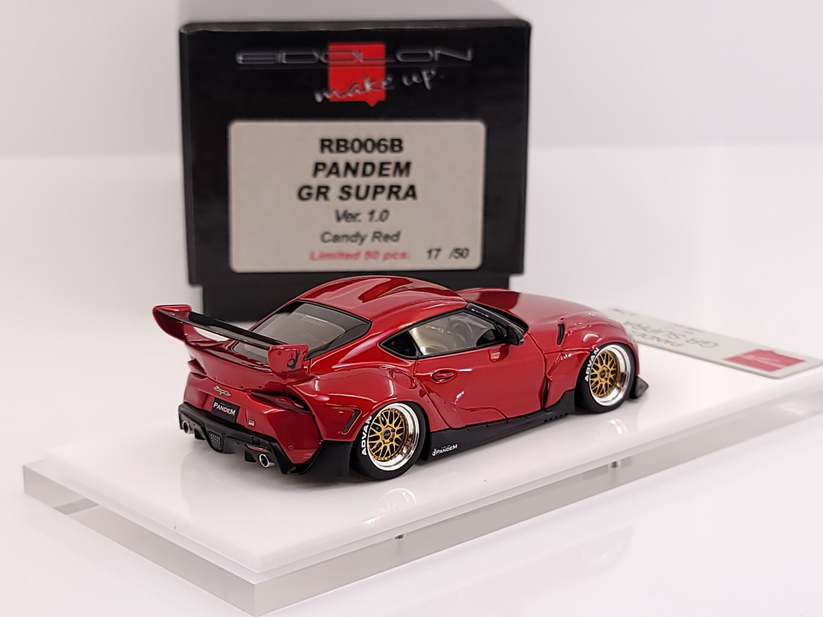 Make Up Eidolon 1:43 Pandem Toyota GR Supra(A90) Ver. 1.0 Candy Red(RB006B)LE 50