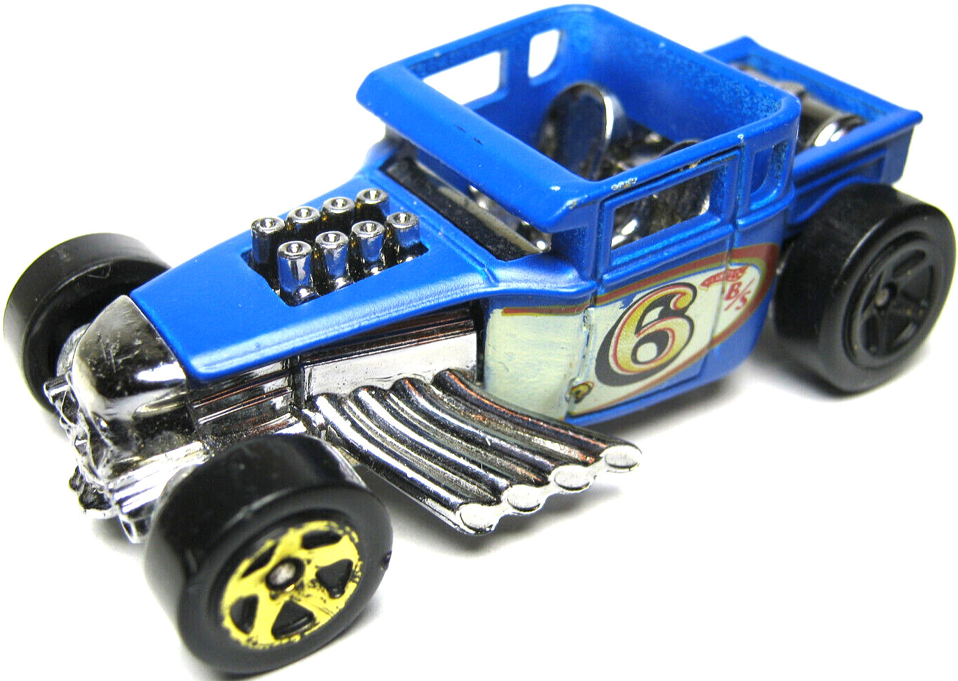 HOT WHEELS PREMIUM BONE SHAKER #6 RAT ROD BLUE 1:64 DIECAST 2 3/8″ CAR – NICE