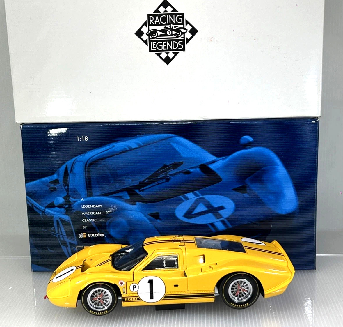 1/18 Exoto 1967 Ford GT40 MKIV Race Car Sebring Winner McLaren Andretti RLG18051