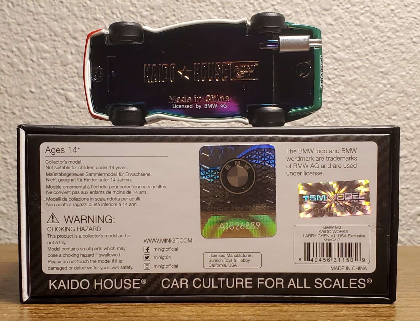 Kaido House x Mini GT BMW M3 Larry Chen 7-Eleven 1/64 KHMG217