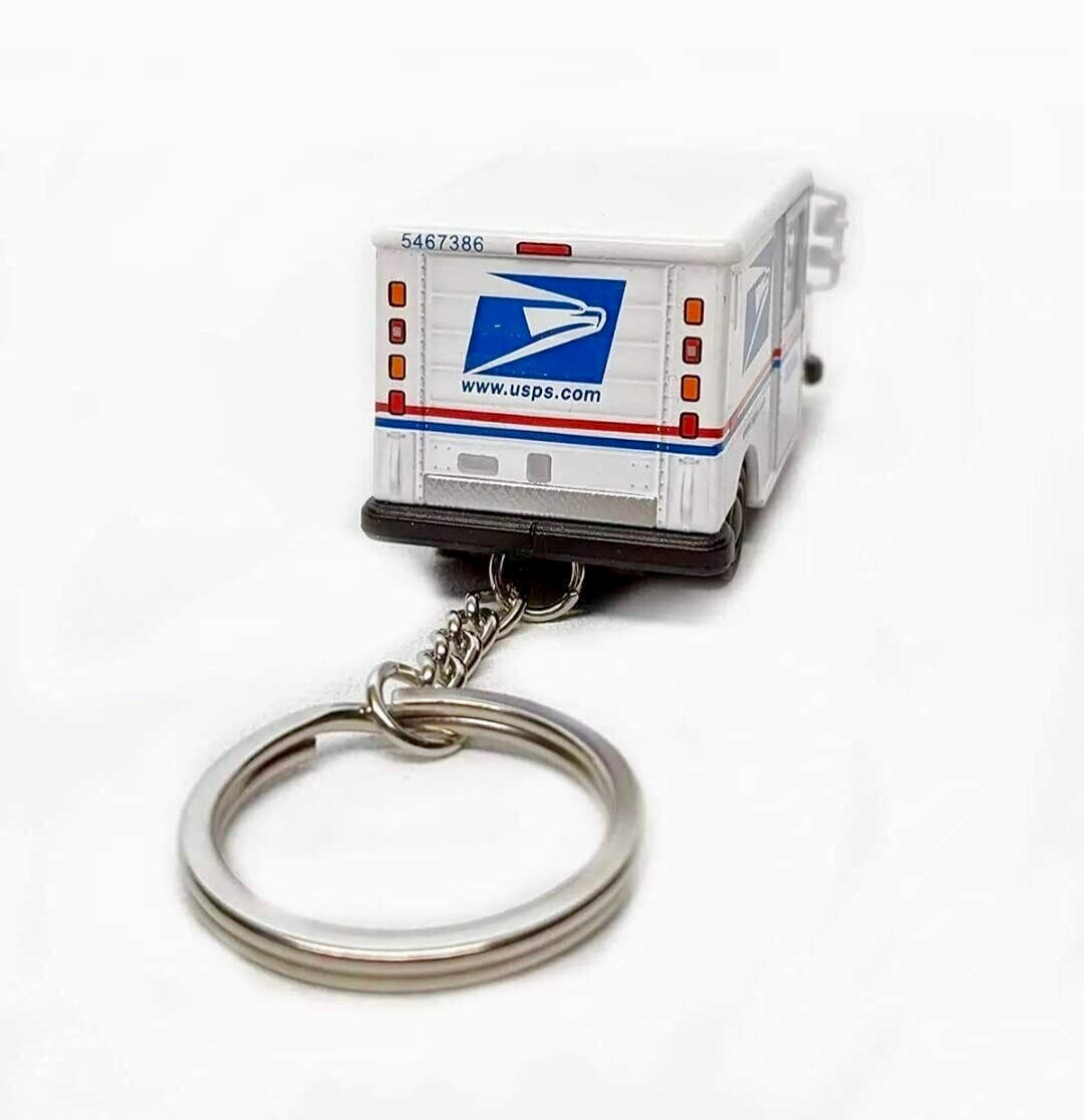 2PCS 2.5” USPS LLV Postal Service Mail Delivery Truck 1:72 Keychain