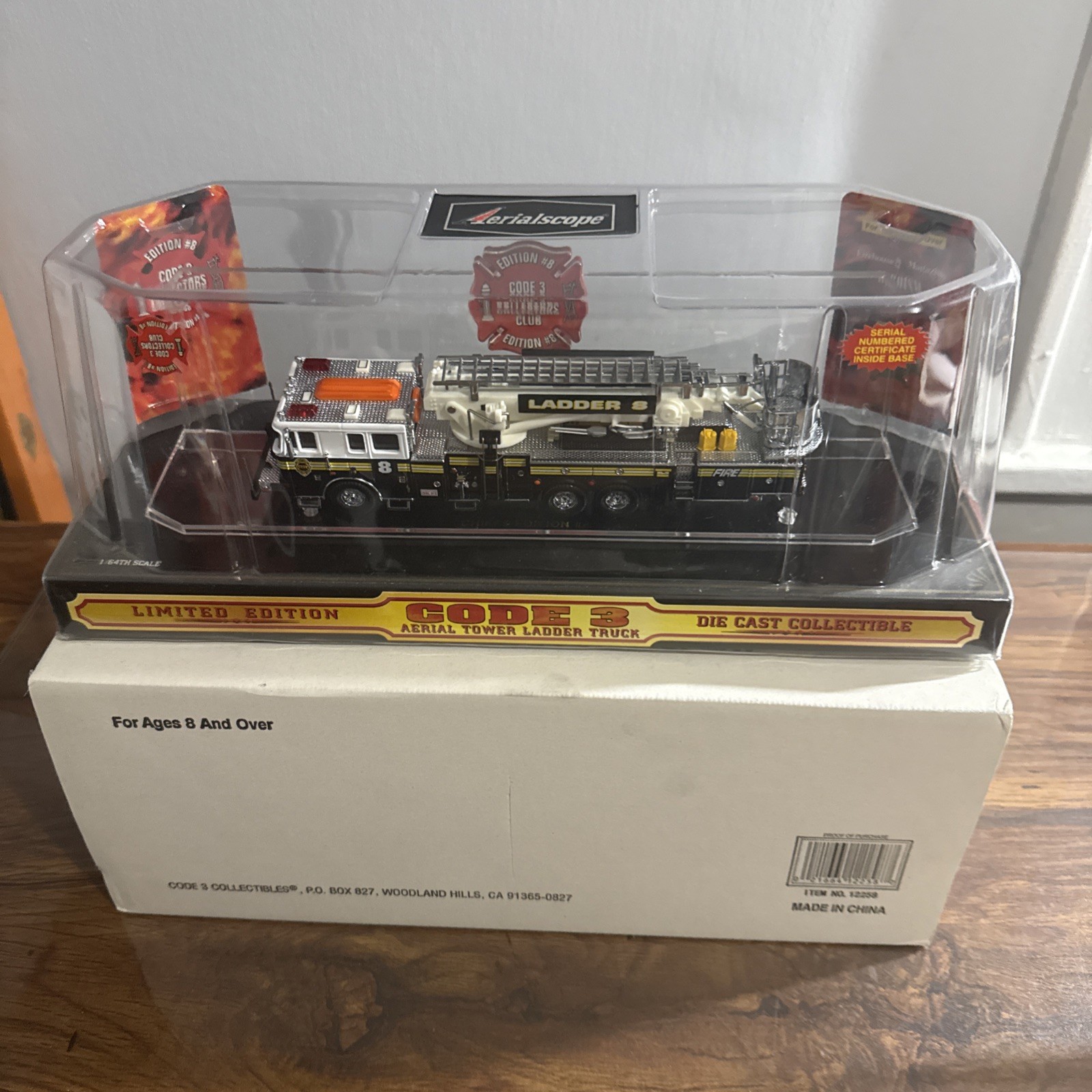 Code 3 CHIEFS Edition #8 Aerialscope Tower Ladder Truck Limited Edition No 12258