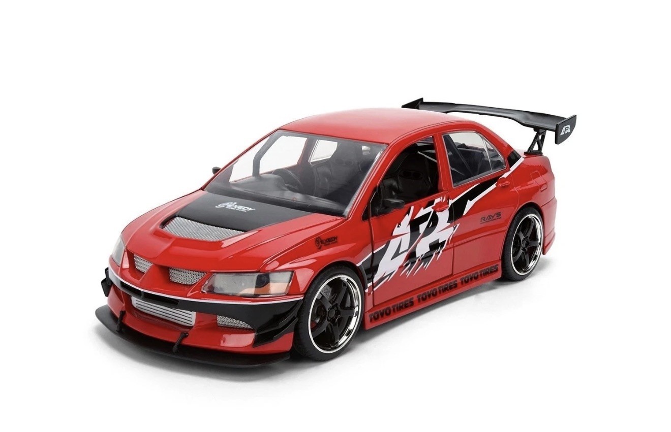 JADA 1:24 SEAN’S MITSUBISHI LANCER EVO IX RED “FAST & FURIOUS 25 YEARS” 36208-13