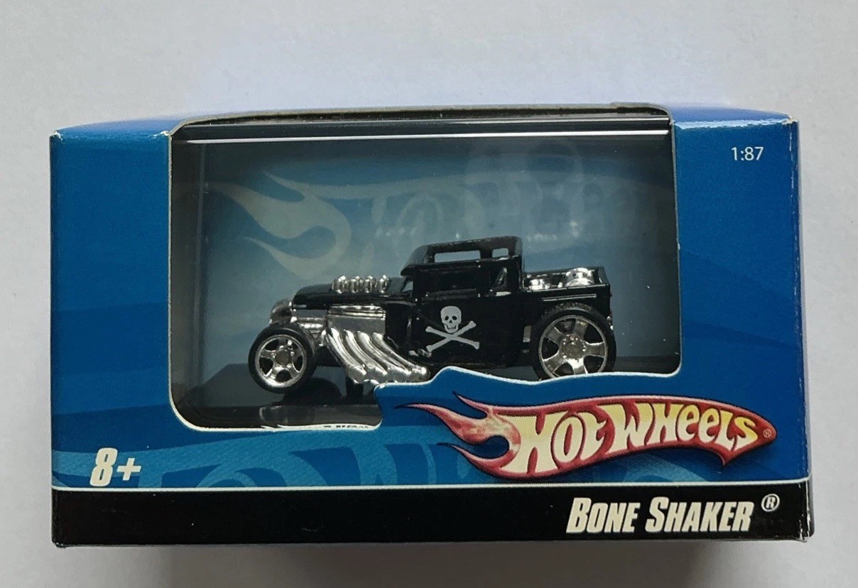 Hot Wheels 2097 BONE SHAKER 1:87/HO Scale Lot of 3 Black, Blue, Silver-Brown NIP