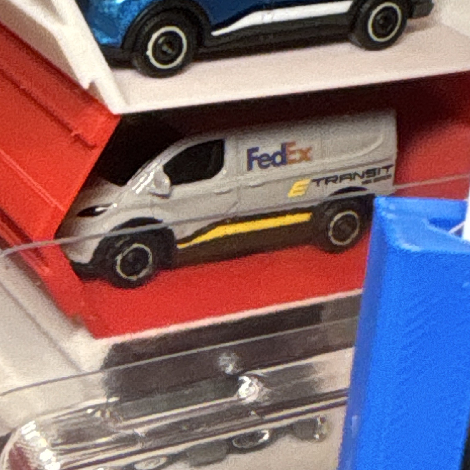 2 Matchbox Ford Van: U-Make Custom UPS and Fed Ex 1:64 Diecast with waterslides