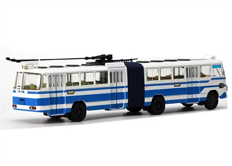Auto-glimpse Shanghai Bus SK561G Articulated Trolley Bus 1:64 Model Metal Gift