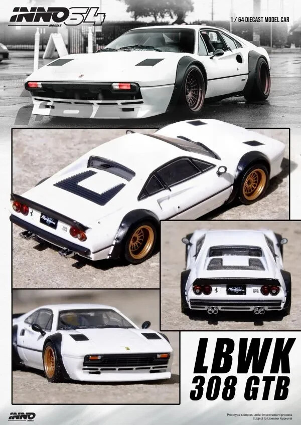 Inno 1/64 FERRARI 308 GTB Liberty Walk Model Car -WHITE-