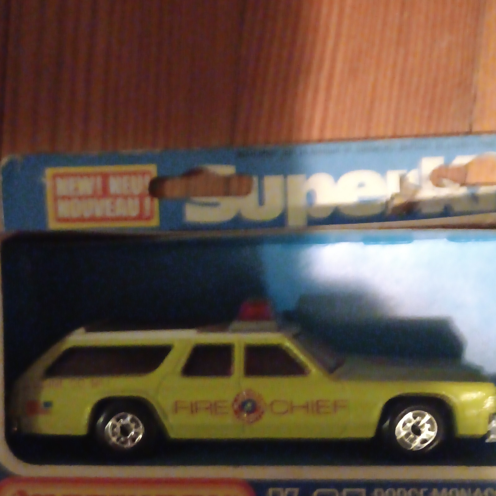 Matchbox Superfast 1979 Dodge Monaco Fire Chief Yellow Diecast 1:64 Unopened
