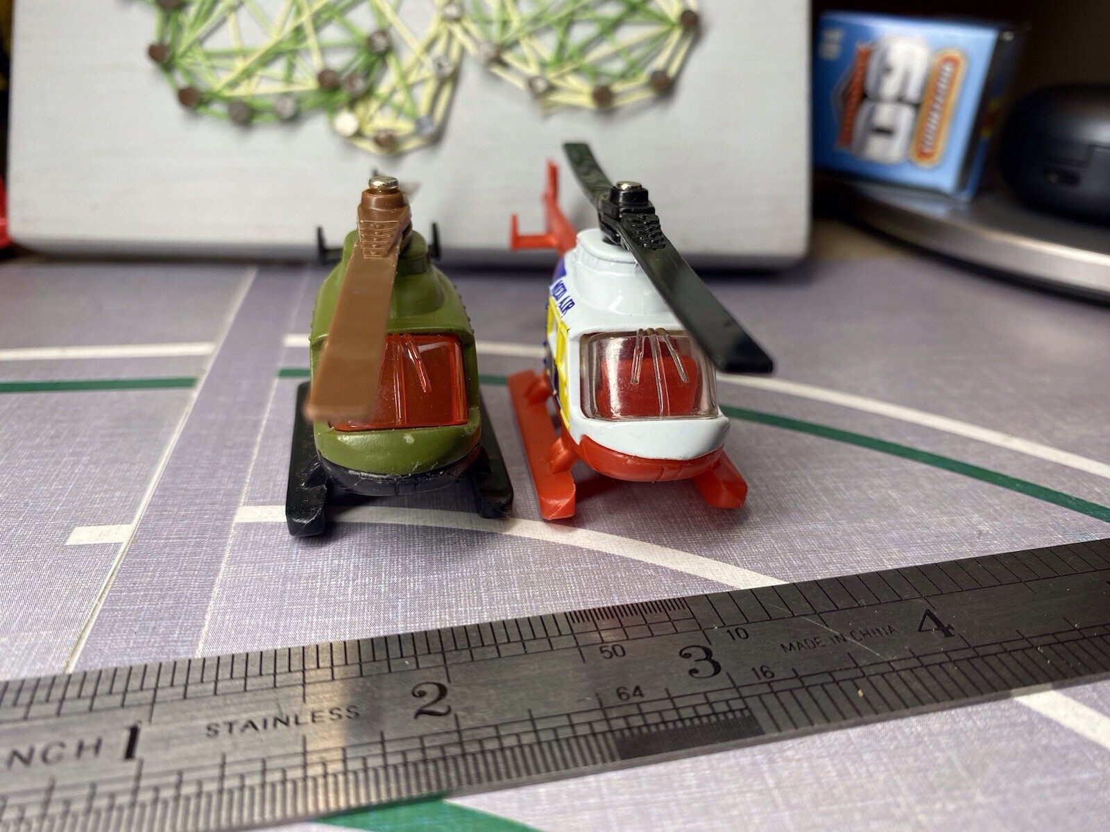 Matchbox 2 X 1998 Rescue Helicopter, Chopper, Police, Fire, Medic Air, 911