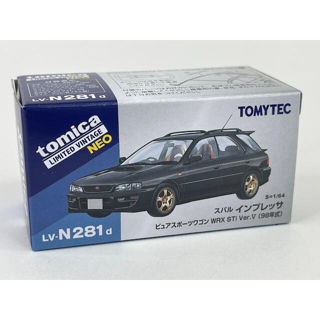 Tomica Vintage Subaru Impreza Pure Sport Wagon WRX STi Ver.V Model 1/64 LV-N281d