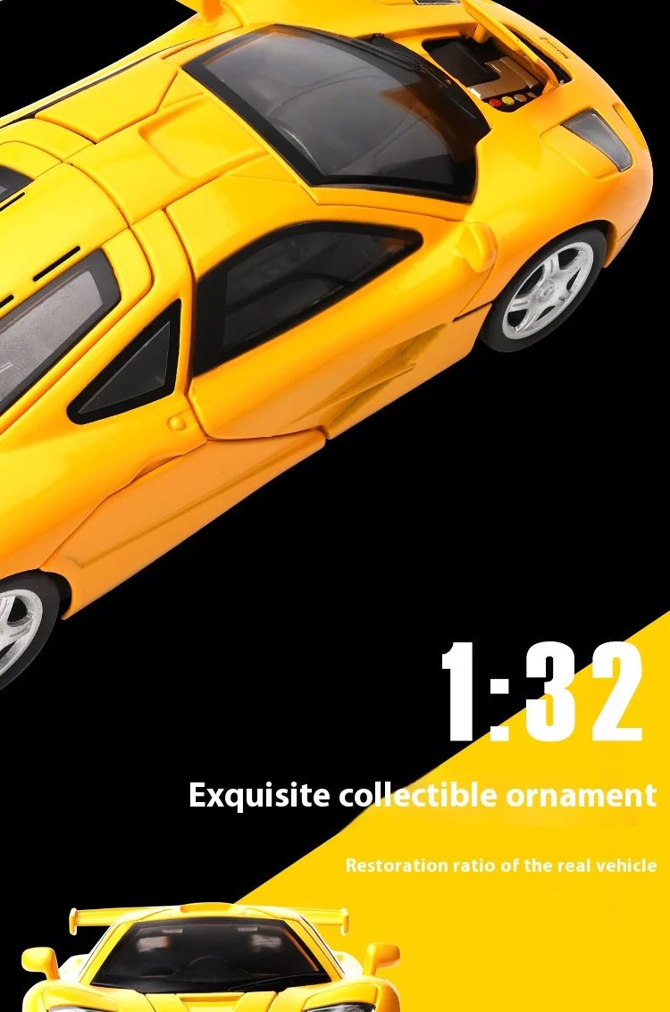 1:32 McLaren F1 Alloy Sports Car Model with Base Children’s Toy Car Collection