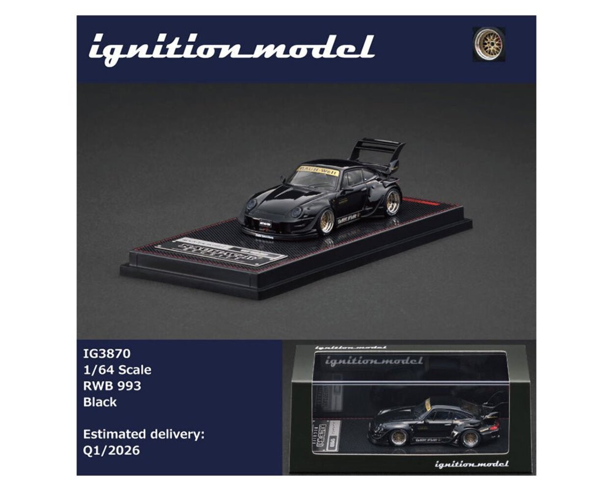 Ignition Model 1/64 RWB 993 Black