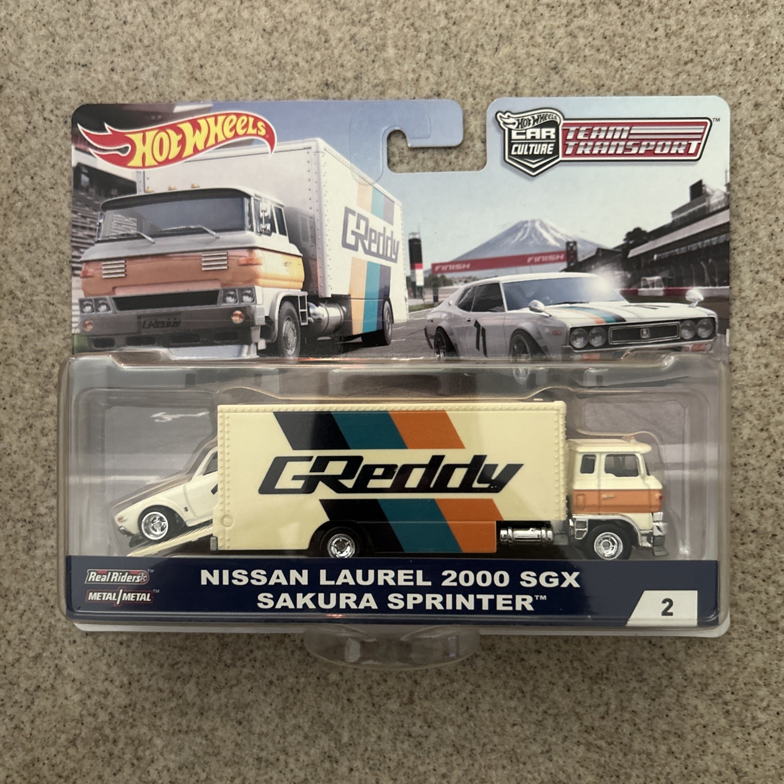 Hot Wheels Car Culture Team Transport GREDDY NISSAN LAUREL SAKURA SPRINTER #2