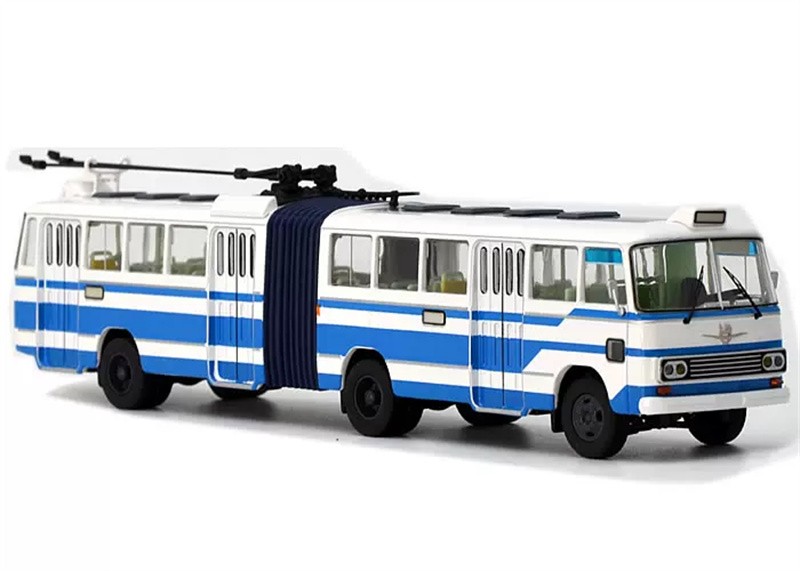 Auto-glimpse Shanghai Bus SK561G Articulated Trolley Bus 1:64 Model Metal Gift