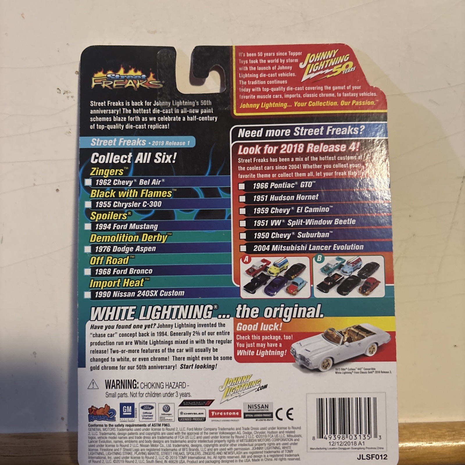 Johnny Lighting Street Freaks The Spoilers 19 Red 1994 Ford Mustang Number 3 JH