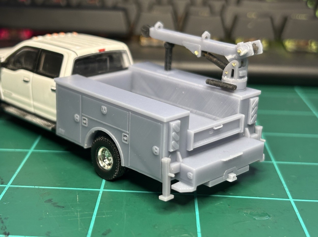 1:64 Scale Mechanics Truck Bed Crane Kit for Diecast Trucks Vehicles