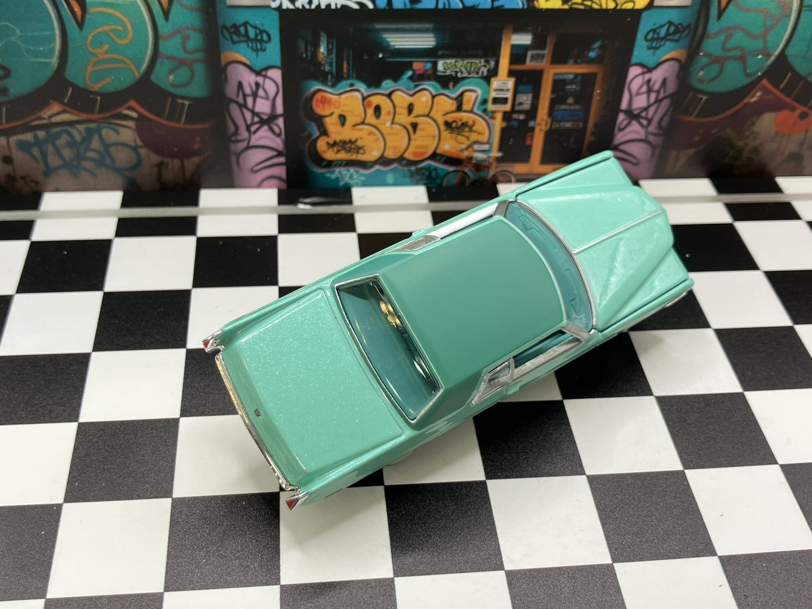 1971 Cadillac DeVille Lowrider 1/64 Scale Custom Diecast Car 3 Wheel Stance