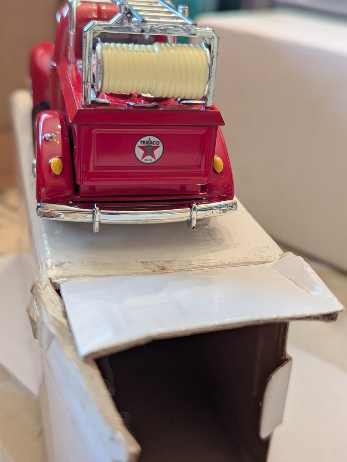 Vintage Texaco Fire Chief Ford Pickup Truck Diecast Bank Golden Wheel 1940s