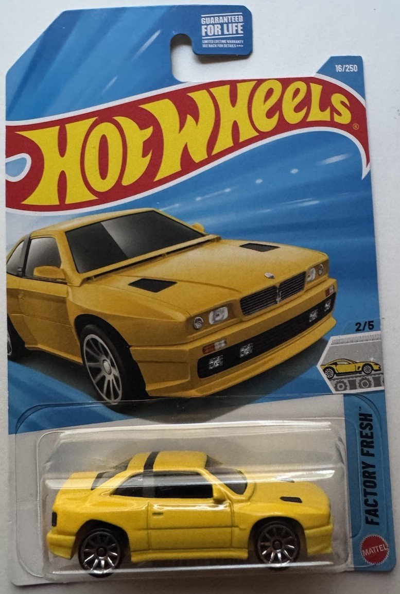2026 Hot Wheels FACTORY FRESH 2/5 Maserati Shamal 16/250 (Yellow)