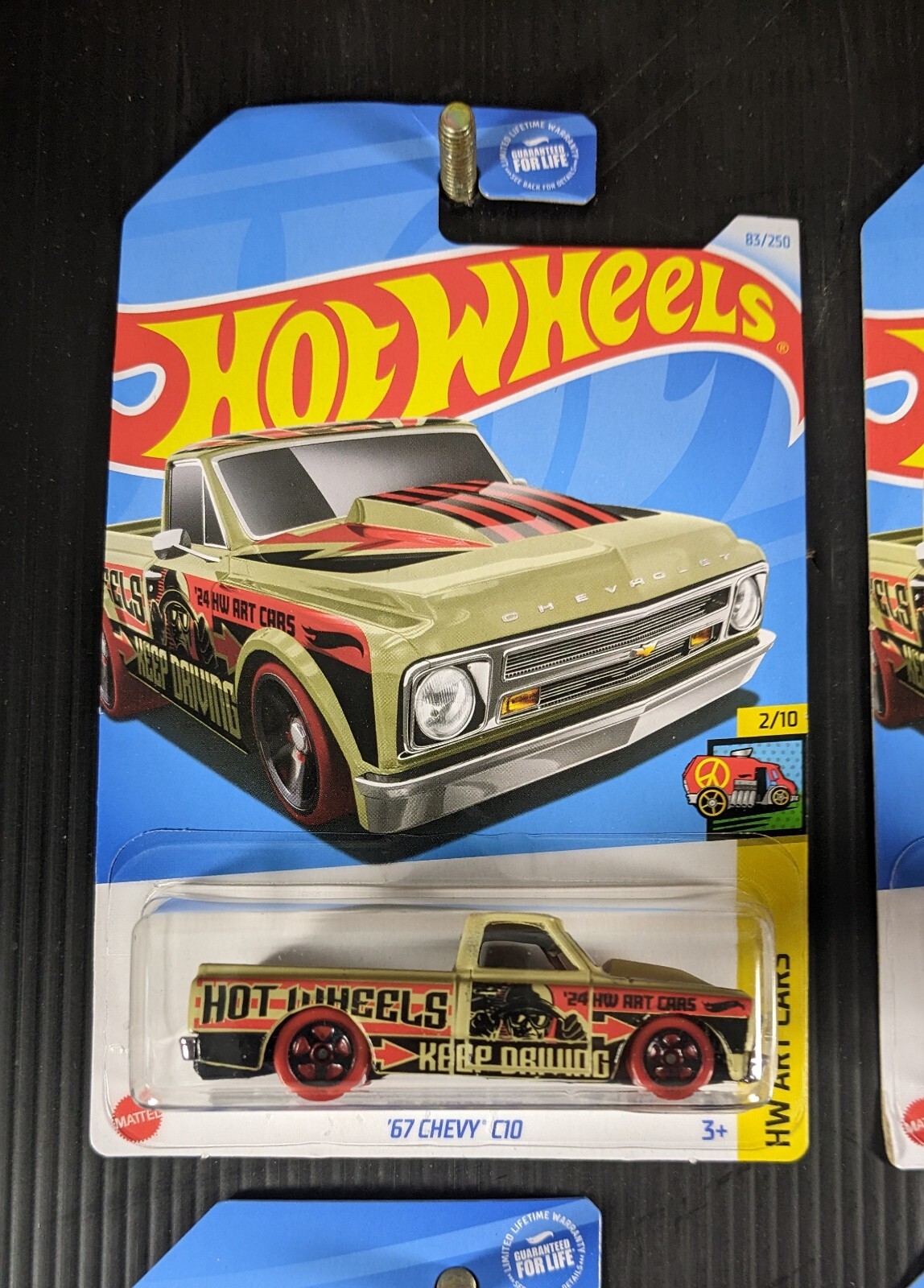 Lot of 4 – 2024 Hot Wheels 1967 ’67 CHEVY C10 HW Art cars 2/10 “Keep Driving”