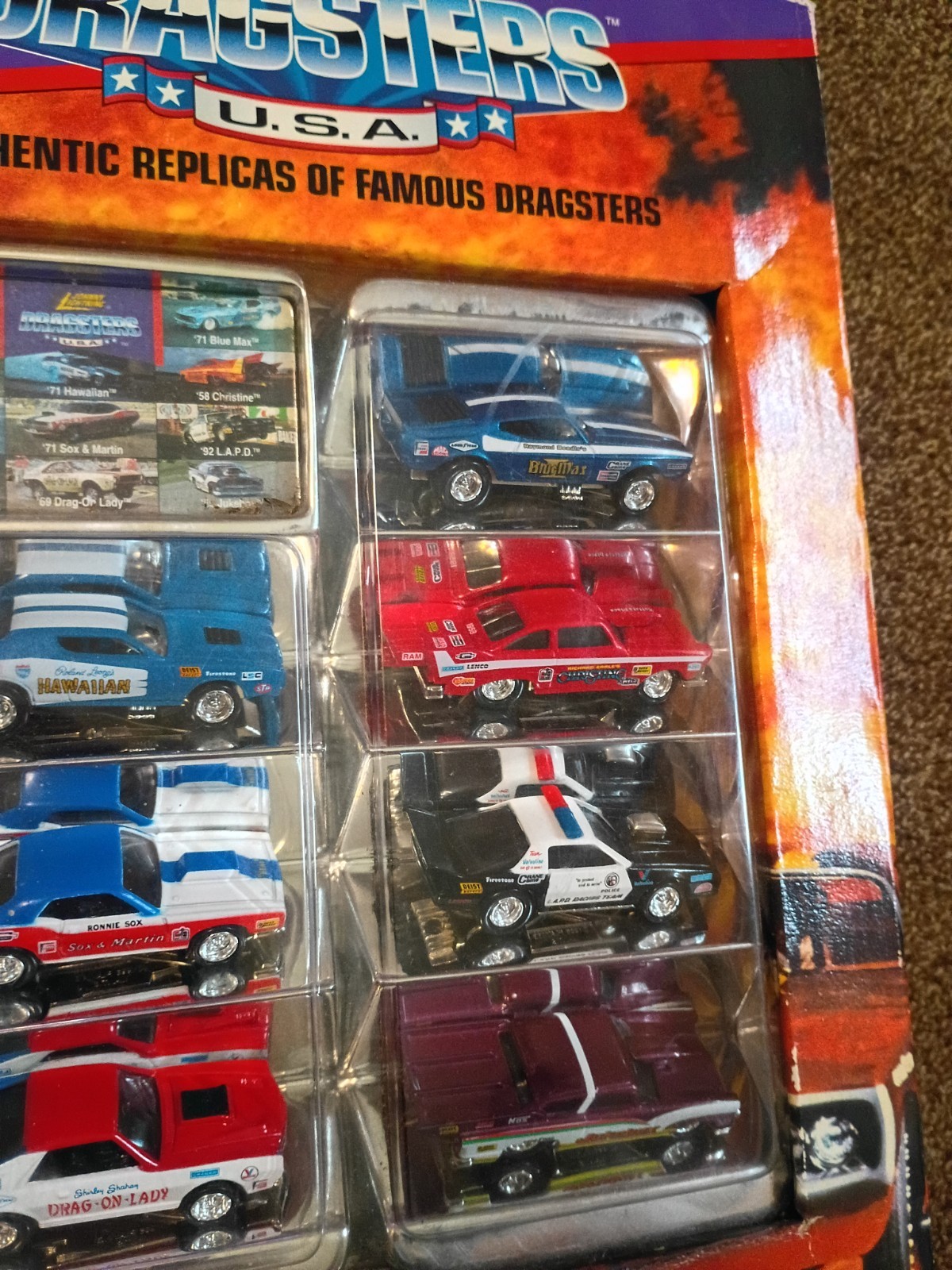 1996 Johnny Lightning DRAGSTERS 10 Car Set ~ Collectors Edition ~ NIB Sealed