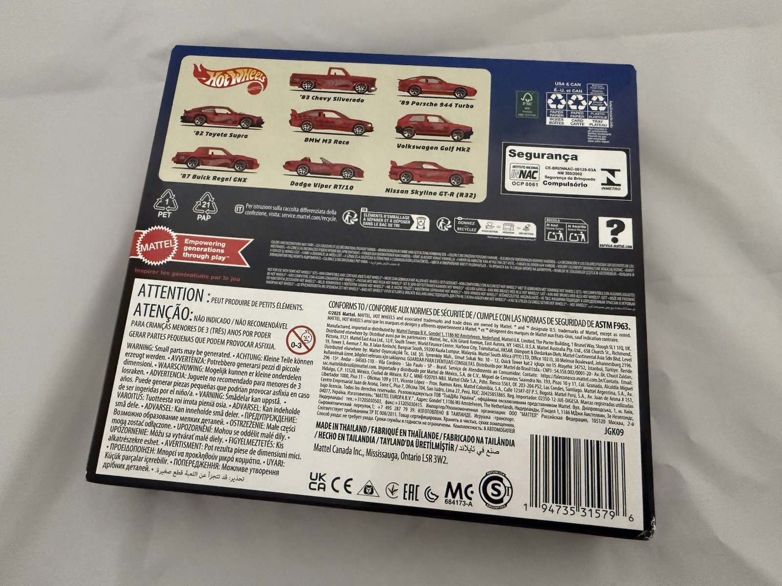 Hot Wheels Mattel 80th Anniversary Unopened 2025 Box Set of 8 Cars
