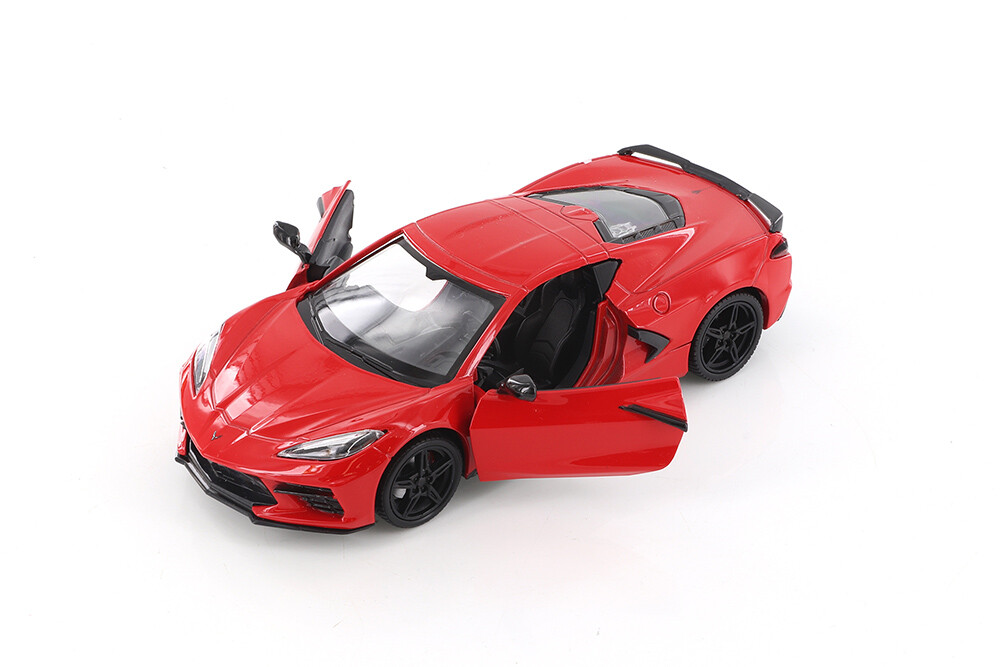 Red 2020 Chevrolet Corvette Stingray C8 1/24 Scale Diecast Model (NO BOX)