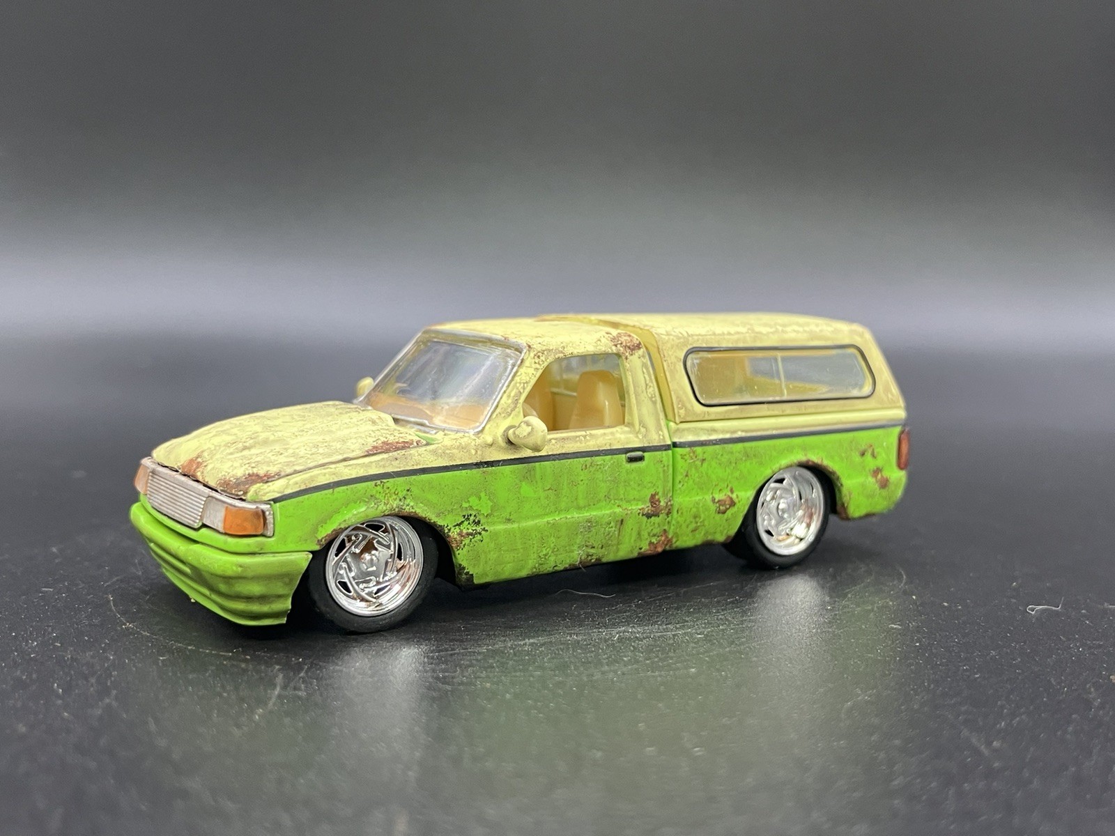 1995 Ford Ranger Pickup Truck Weathered Rusty Barn Find 1/64 Diecast Custom M2