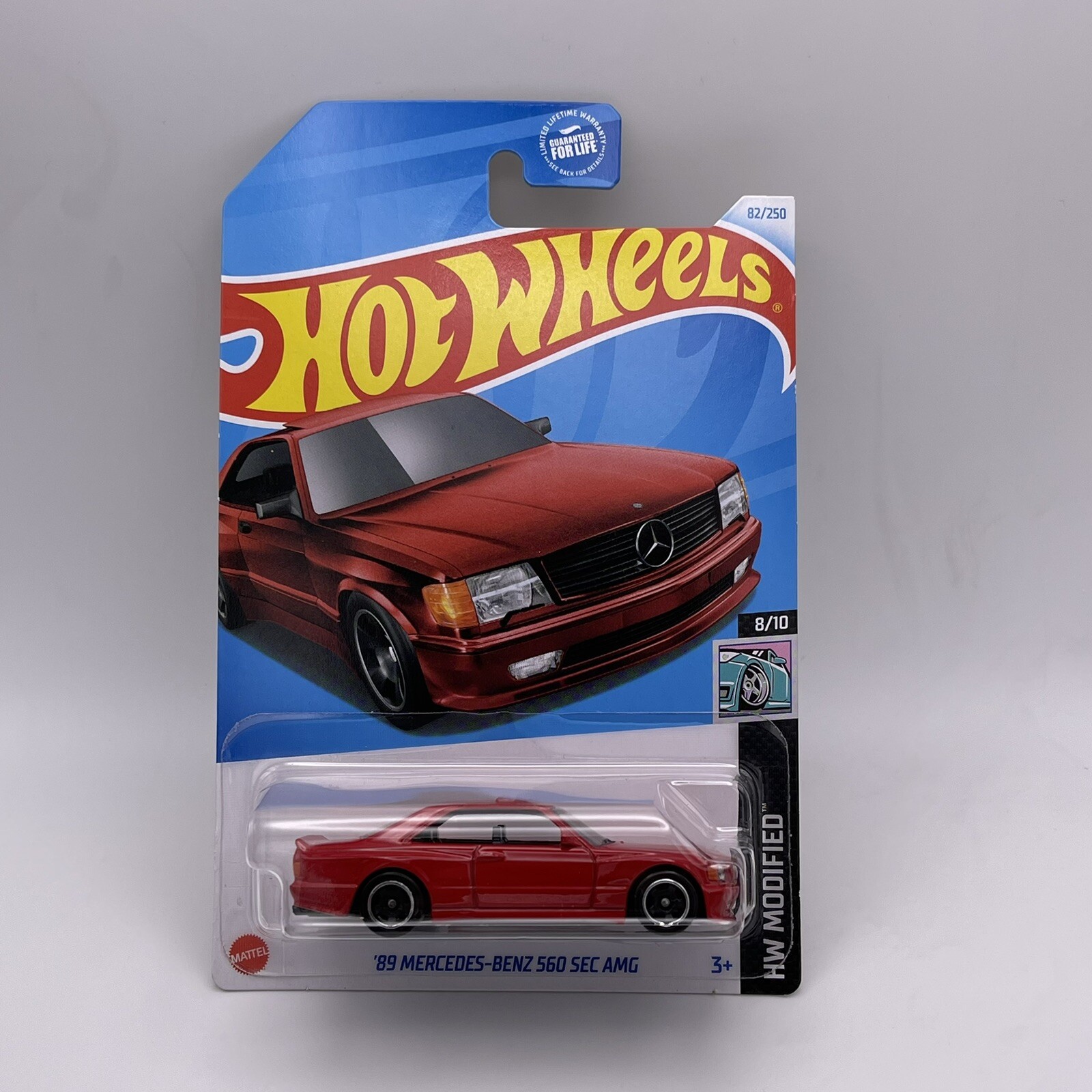 Hot Wheels 2024 ’89 Mercedes-Benz 560 SEC AMG Lot of 3 – Silver, Black, Red