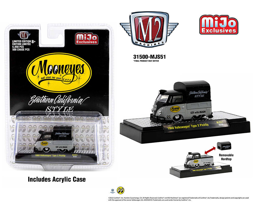 M2 1:64 1960 Volkswagen Short Pickup w/ Canvas Cover Mooneye’s 31500-MJS51-6B