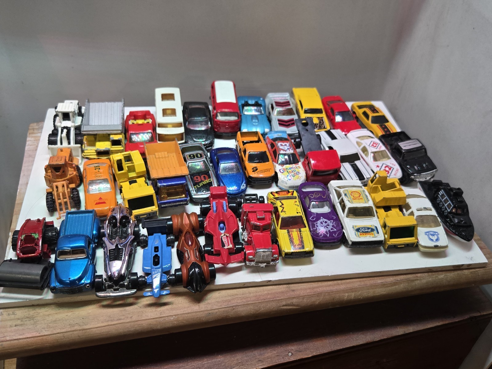 Hot Wheels Matchbox Die-Cast Car & Trucks Construction Boat Bikes Mixed Lot 45+!