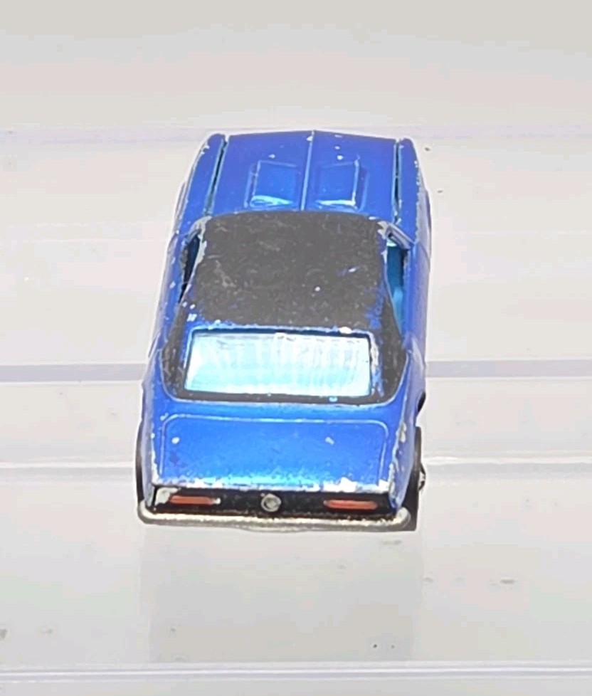 Vintage Hot Wheels Redline 1968 Blue Custom Camaro Blue Interior Hong Kong